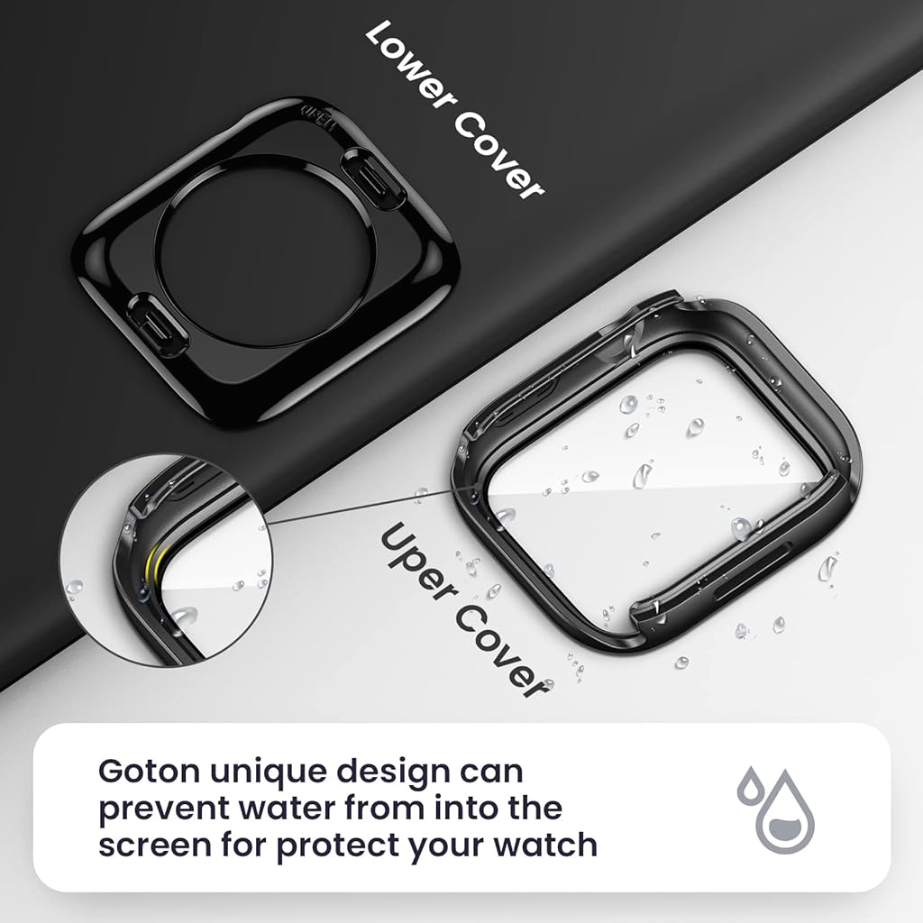 ZORBES Waterproof Cover Case Compatible with Apple Watch Series7, Protective Hard PC Cover Case (41mm Black) ZORBES Waterproof Cover Case Compatible with Apple Watch Series7, Protective Hard PC Cover Case (41mm Black)